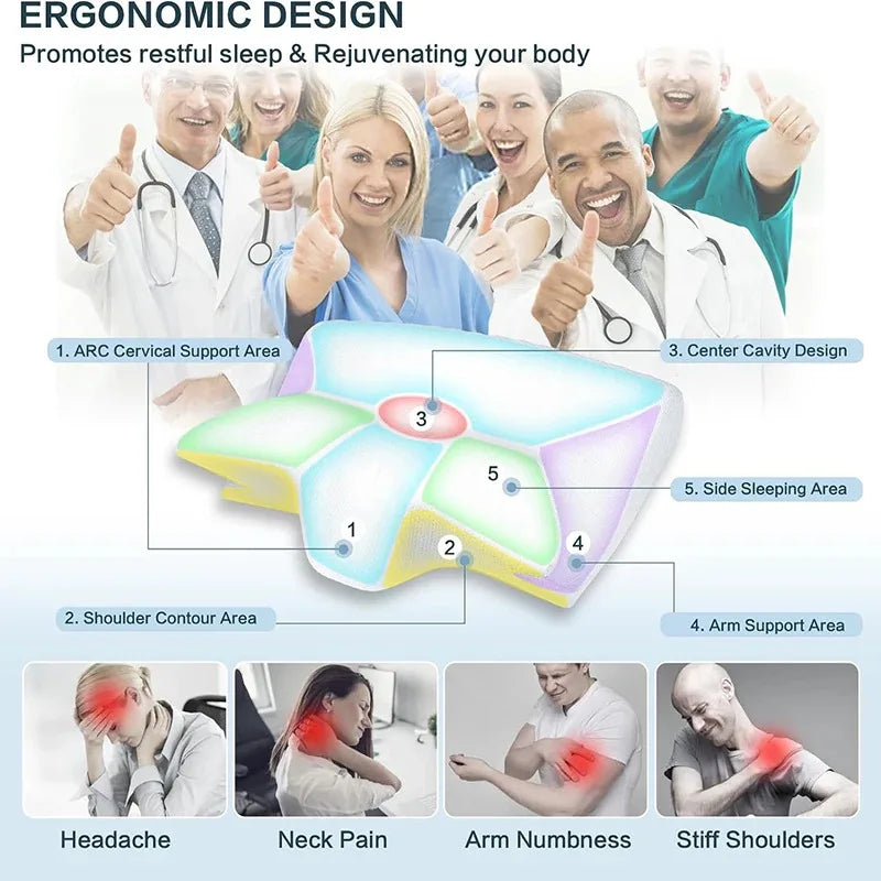 2 in 1 Ergonomic Memory Foam Cervical Pillow