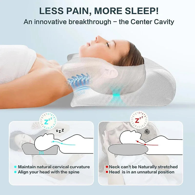 2 in 1 Ergonomic Memory Foam Cervical Pillow