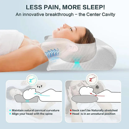 2 in 1 Ergonomic Memory Foam Cervical Pillow